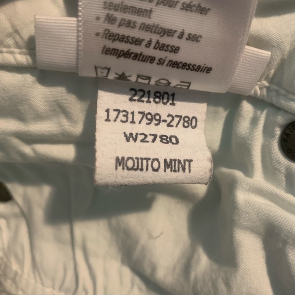 Paige Jane zip jeans in mojito mint - Picture 3 of 4